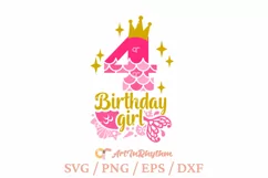 My 4th Birthday, Birthday Mermaid Svg Product Image 1