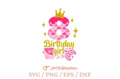 My 8th Birthday, Birthday Mermaid Svg Product Image 1