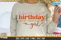 Birthday Girl is a professional design that is perfect for all major cutting machines e.g Cricut, Silhouette, SCAL etc.  The designs are available in printable format as well to be used for sublimation, DTG printing, screen printing etc.