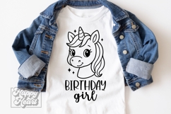 Birthday Girl Unicorn SVG - Birthday Unicorn Shirt PNG Product Image 2
