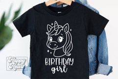 Birthday Girl Unicorn SVG - Birthday Unicorn Shirt PNG Product Image 4