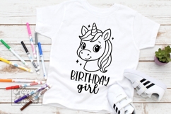Birthday Girl Unicorn SVG - Birthday Unicorn Shirt PNG Product Image 5