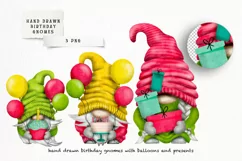 Birthday Gnomes| Gnome Clipart PNG Product Image 3