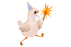 Watercolor Geese Clipart , Cute Goose & Stars Product Image 6