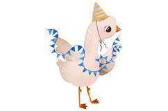Watercolor Geese Clipart Set, Cute Goose &amp; Stars Product Image 9
