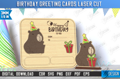 Birthday Greeting Cards Laser Cut Bundle, Pop Up Cards SVG Product Image 3