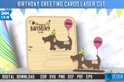 Birthday Card Laser Cut | Greeting Card | Pop Up Wood Card Product Image 1