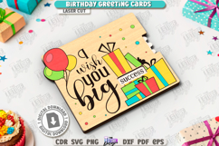 Birthday Greeting Cards Laser Cut Bundle|Happy Birthday SVG Product Image 8