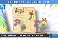 Birthday Card Laser Cut | Greeting Card | Pop Up Wood Card Product Image 1