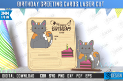 Birthday Card Laser Cut | Greeting Card | Pop Up Wood Card Product Image 1
