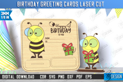Birthday Card Laser Cut | Greeting Card | Pop Up Wood Card Product Image 1