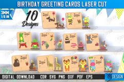 Birthday Greeting Cards Laser Cut Bundle, Pop Up Cards SVG Product Image 1