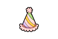 Birthday hat illustration clip art design graphic Product Image 1