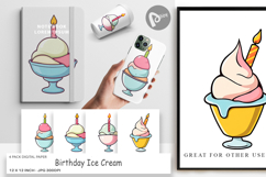 Digital Paper Party Ice Cream Product Image 1