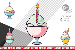 Party Ice Cream Clipart Product Image 1