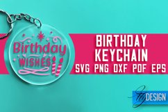 Birthday Keychain SVG Design | Birthday Quotes SVG Design Product Image 1