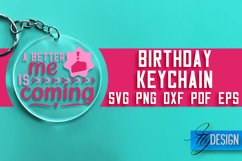 Birthday Keychain SVG Design | Birthday Quotes SVG Design Product Image 1
