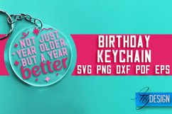 Birthday Keychain SVG Design | Birthday Quotes SVG Design Product Image 1
