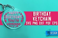 Birthday Keychain SVG Design | Birthday Quotes SVG Design Product Image 1