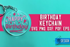 Birthday Keychain SVG Design | Birthday Quotes SVG Design Product Image 1