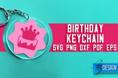 Birthday Keychain SVG Design | Birthday Quotes SVG Design Product Image 1