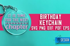 Birthday Keychain SVG Design | Birthday Quotes SVG Design Product Image 1