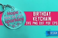 Birthday Keychain SVG Design | Birthday Quotes SVG Design Product Image 1