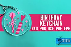 Birthday Keychain SVG Design | Birthday Quotes SVG Design Product Image 1