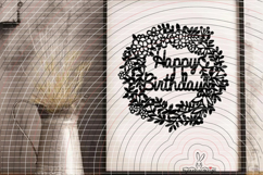 Happy Birthday Wreath SVG DXF Product Image 3