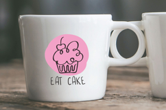 Birthday Party | Hand drawn Cakes, Candles, Balloons, Banner Product Image 9