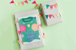 White Birthday Party | Hand drawn Cakes, Candles, Balloons Product Image 8