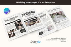 Birthday Newspaper Canva Editable Template Product Image 8