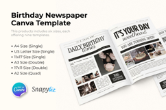 Birthday Newspaper Canva Editable Template Product Image 9