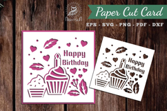 Birthday Papercut Card SVG Product Image 1