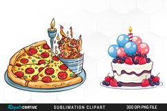 Watercolor Clipart,Digital Download,Commercial Use,Clipart Bundle,Clip Art Set,Png Bundle,Clipart Graphics,Watercolor Bundle,Colorful Clipart,Birthday Clipart,Birthday Cake Png