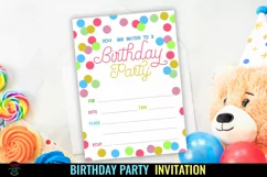 Birthday Party Invitation Template I Fill In Birthday Invite