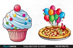 Watercolor Clipart,Digital Download,Commercial Use,Clipart Bundle,Clip Art Set,Png Bundle,Clipart Graphics,Watercolor Bundle,Colorful Clipart,Birthday Clipart,Birthday Cake Png