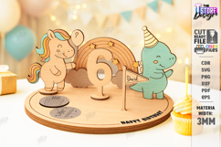 Kids Birthday Plates Laser Cut Bundle|Party Accessories SVG Product Image 3