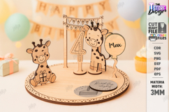 Birthday Plate Laser Cut|Kids Birthday|Party Accessories SVG Product Image 1