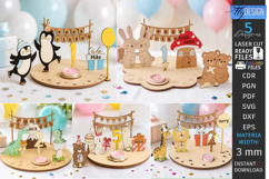 3D Birthday Countdown Plate Laser Cut Bundle | Kids Laser Product Image 1