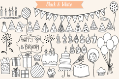 Birthday Party | Hand drawn Cakes, Candles, Balloons, Banner Product Image 5