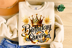 Birthday Queen Png, Glitter Png, Birthday Girl PNG, Crown Product Image 3