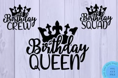 Birthday Queen Svg Birthday Squad Svg Birthday Crew Svg Product Image 2