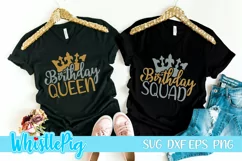 Birthday Queen Svg Birthday Squad Svg Birthday Crew Svg Product Image 1