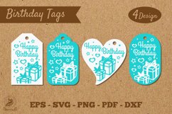 Birthday Tags Template SVG 2 Product Image 1