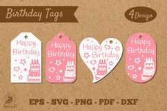 Birthday Tags Template SVG 3 Product Image 1