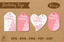 Birthday Tags Template SVG 5 Product Image 1