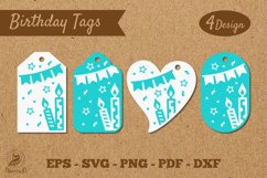 Birthday Tags Template SVG 6 Product Image 1