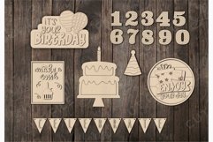 Birthday Tiered tray decor svg, laser cut bundle Product Image 2