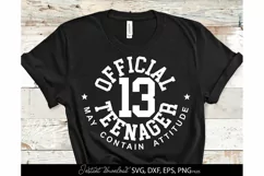 Official Teenager 13th SVG Birthday shirt SVG Happy Cheers Product Image 1